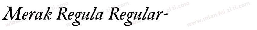 Merak Regula Regular字体转换